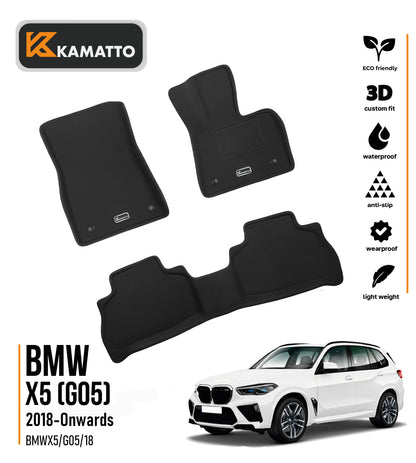 3D Kamatto PRO Car Floor Mats for BMW X5 G05 2018-Onwards