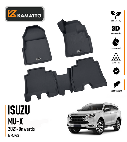 3D Kamatto PRO Third Row Floor Mat for Isuzu MU-X 2021-Onwards