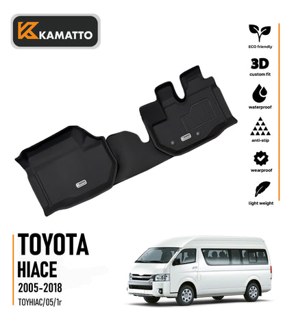 3D Kamatto PRO Car Floor Mats for Toyota Hiace 2005-2018