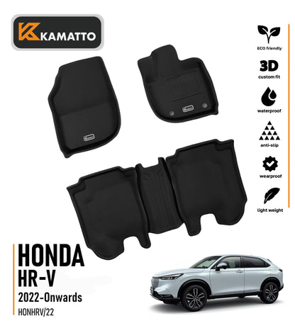 3D Kamatto PRO Car Floor Mats for Honda HR-V HRV 2022-Onwards