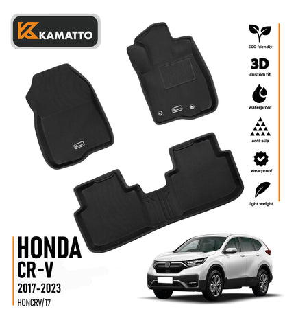 3D Kamatto PRO Car Floor Mats for Honda CR-V CRV 2017-2023