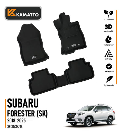 3D Kamatto PRO Car Floor Mats for Subaru Forester 2018-2025