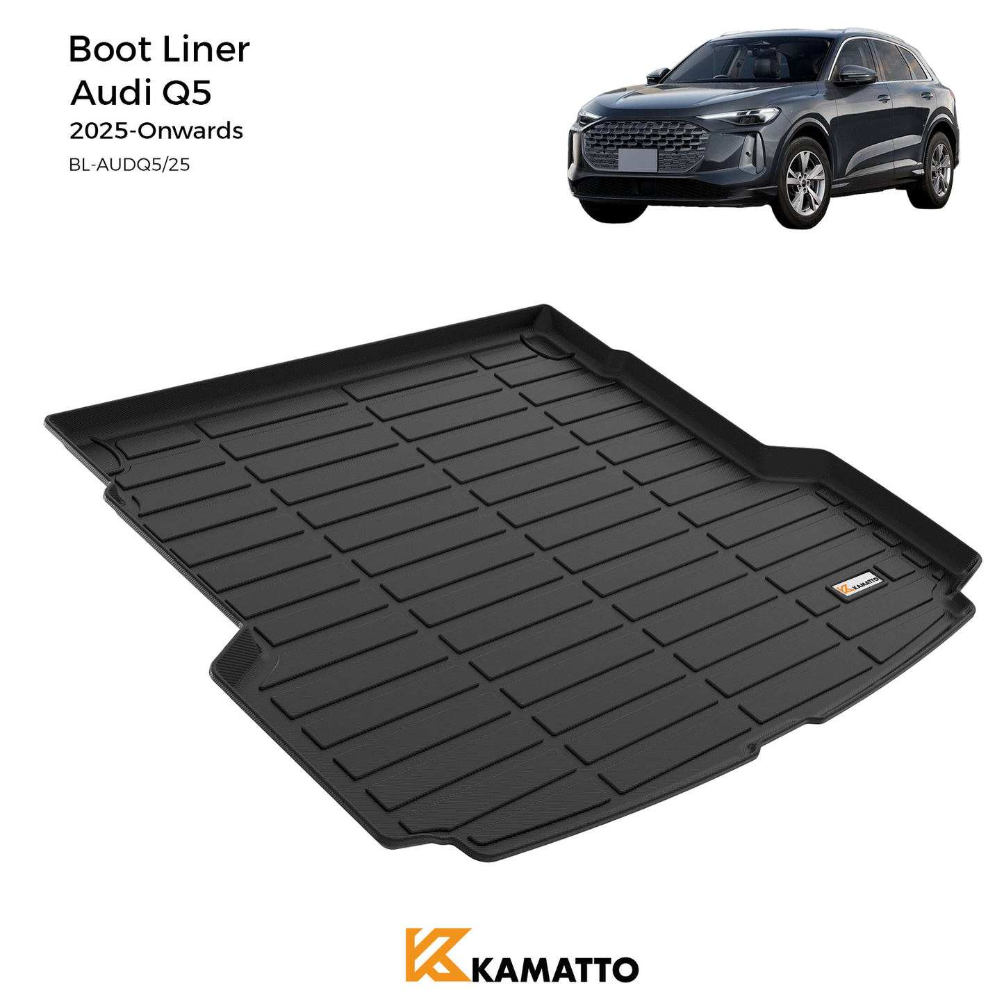 Kamatto boot Liner for Audi Q5 2025-Onwards TPE Cargo Trunk Mat