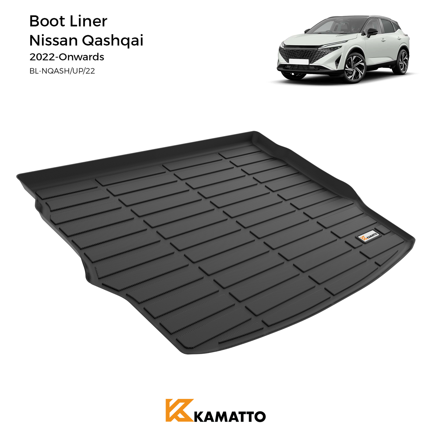 Custom Fit Boot Liner Nissan Qashqai 2022-Onwards TPE Cargo Mat All Weather